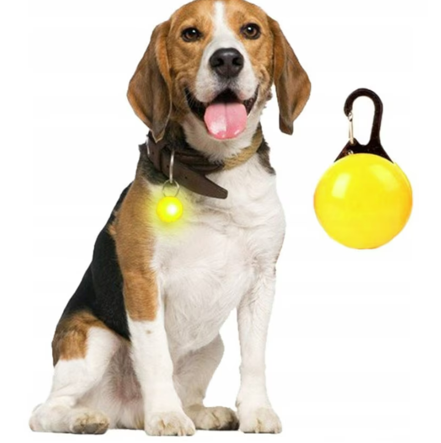 Pandativ pentru catei, Zola®, cu 3 moduri de iluminare, carabiniera metalica, lumina LED, galben Pandativ pentru catei, Zola®, cu 3 moduri de iluminare, carabiniera metalica, lumina LED, galben